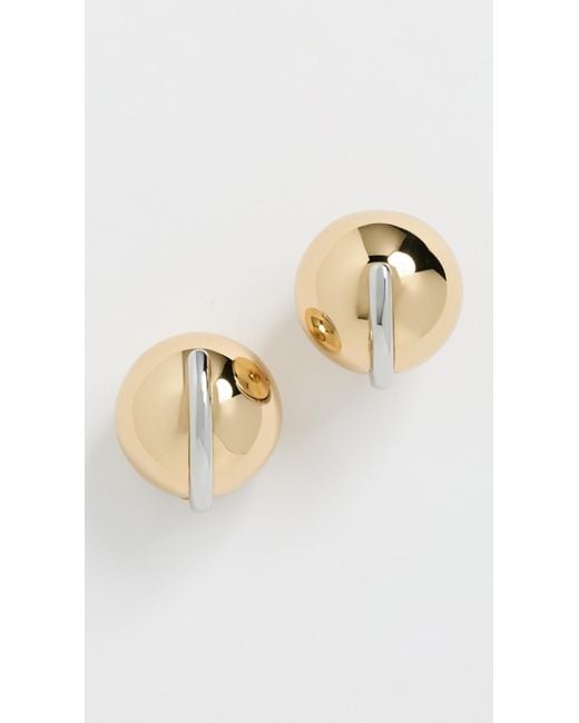 DEMARSON Metallic Jane Oversized Stud Earrings