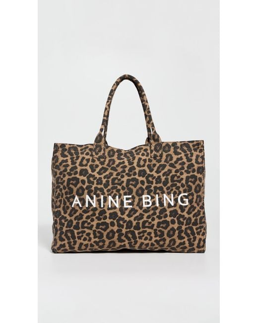 Anine Bing Multicolor Leo Canvas Tote