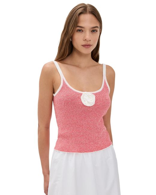 Simonett Red Terry Rose Tank