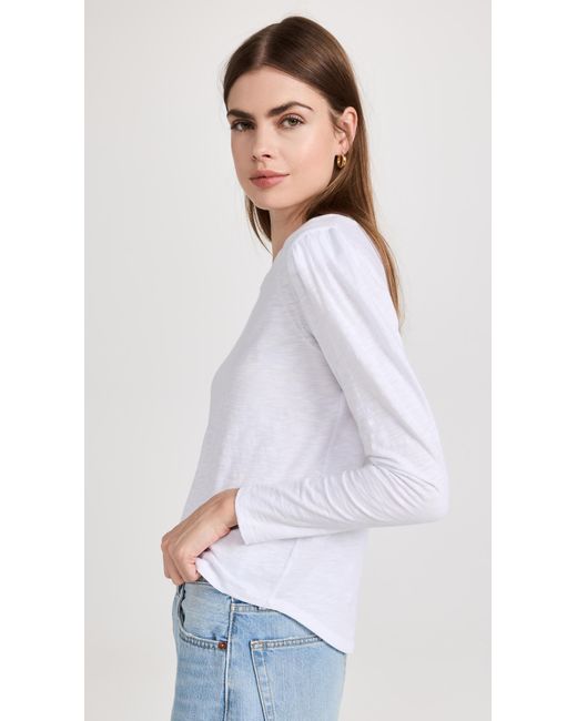 Veronica Beard White Mason Baseball Tee