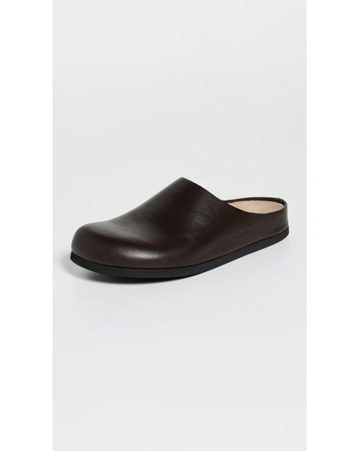 Common Projects Black Leather Clogs