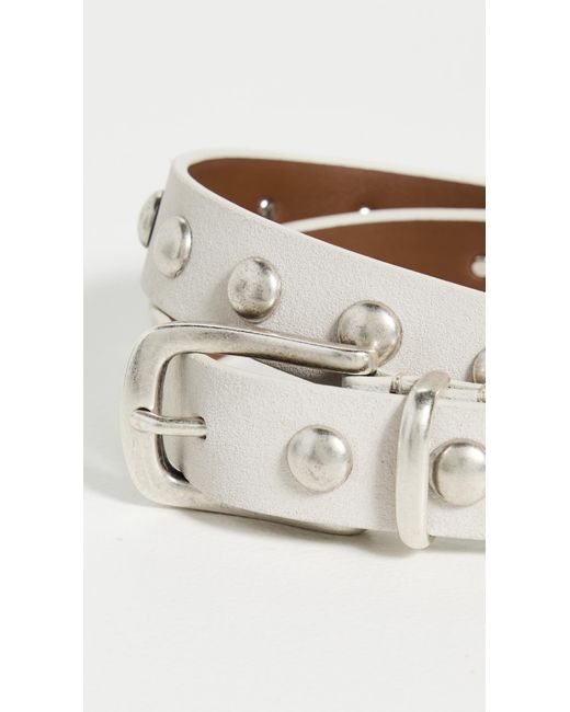 Andersons Black Slim Studded Suede Belt
