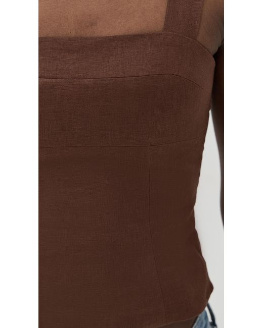 Reformation Multicolor Darci Linen Top