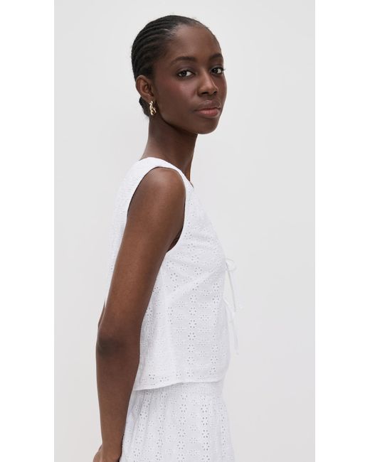 Velvet White Ava Top