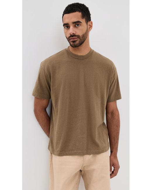 Asher Brown Noah Cotton Linen Tee for men