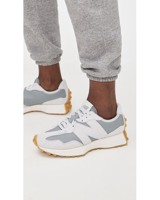 New Balance White 327 Sneakers
