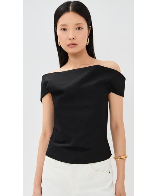 Rosie Assoulin Black Can'T Bare It Top