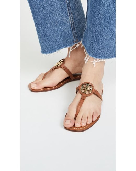 Tory burch mini miller flat leather thong sandal online