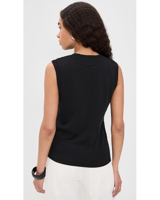 Vince Black High V Shell Tank