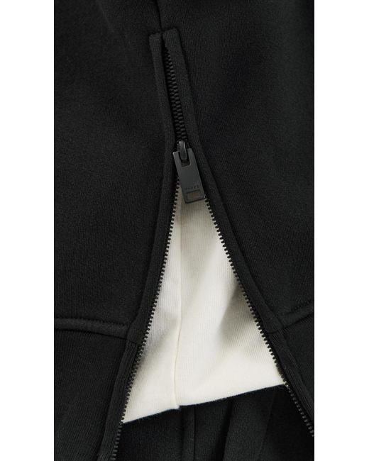 Rhude Black Classique Side Zip Pullover Hoodie for men