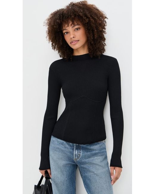 Le Bos Black Adele Knit Top
