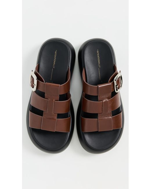 INTENTIONALLY ______ Brown Nell Sandals