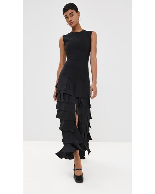 awake mode laser cut dress A.W.A.K.E. MODE Multi Circle Asymmetric Dress