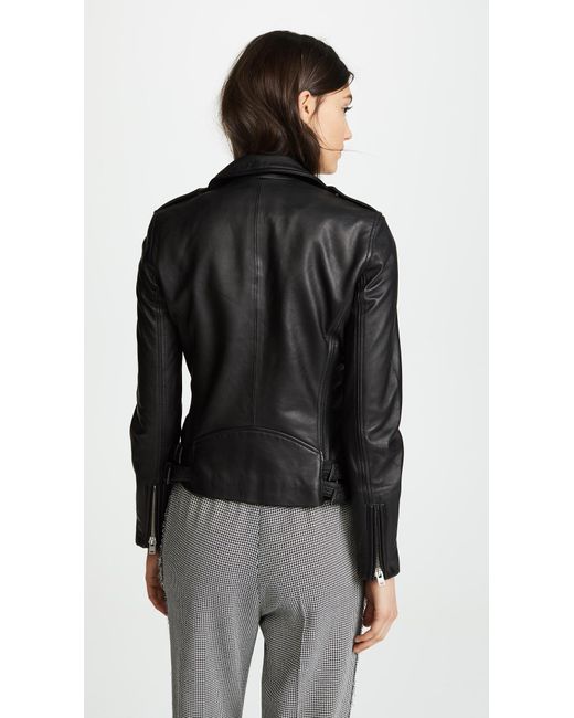 IRO Han Leather Jacket in Black | Lyst