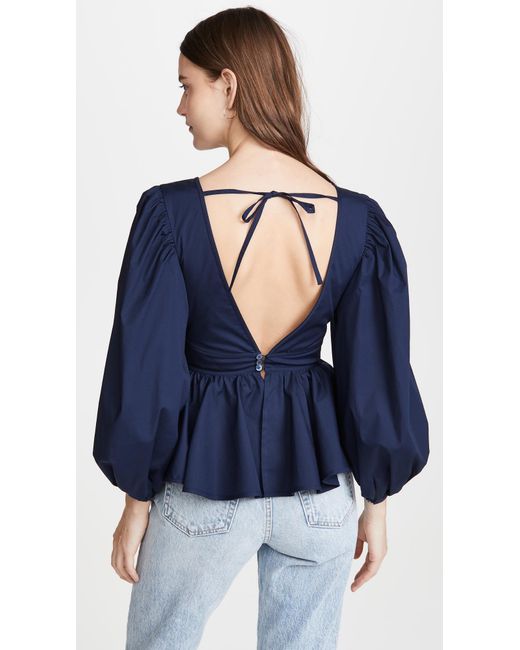 Staud Blue Luna Top
