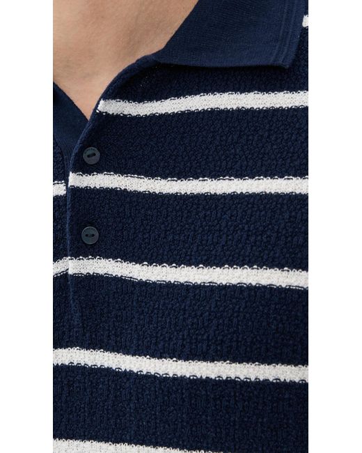Jonathan Simkhai Blue Calum Polo for men