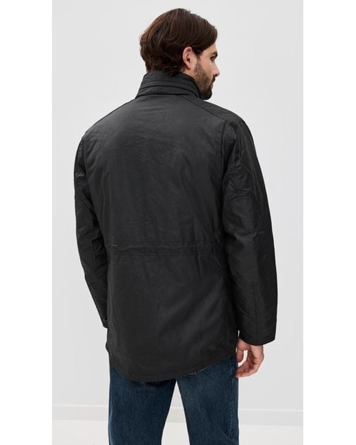 Barbour Black Sapper Wax Jacket for men