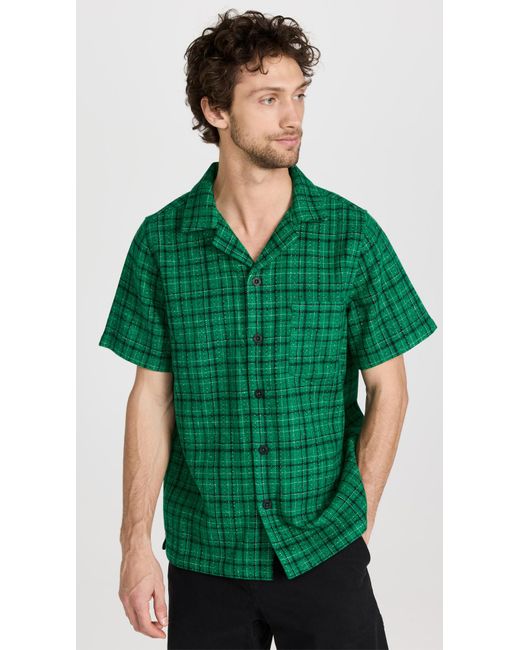 Banks Journal Green Degrass Resort Short Sleeve Shirt for men