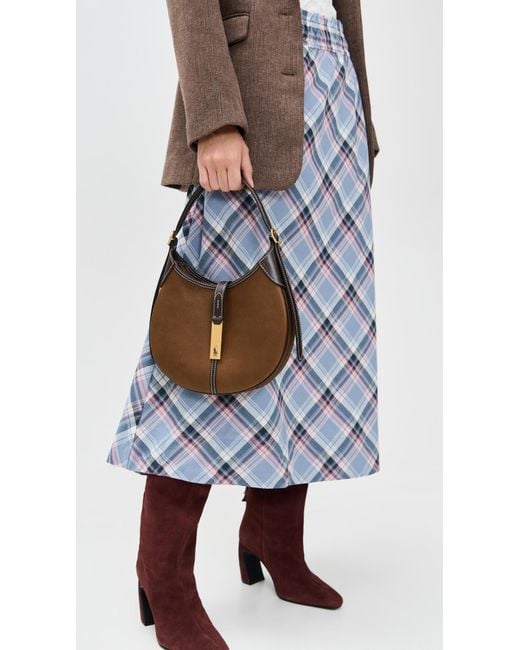 Polo Ralph Lauren Brown Id Leather Small Shoulder Bag