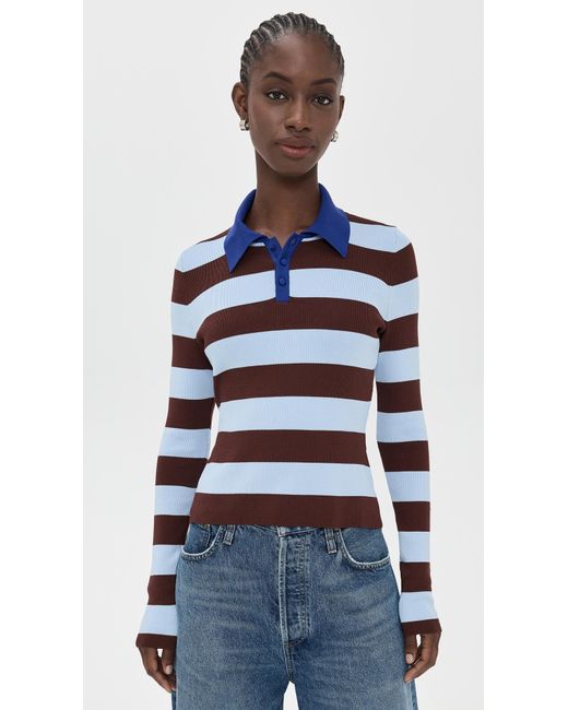 Solid & Striped Blue The Debra Top