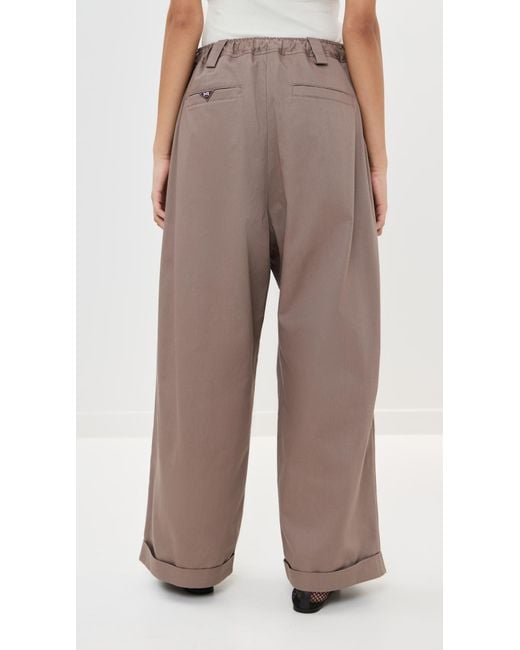 MERYLL ROGGE Brown Drawstring Chino Pants
