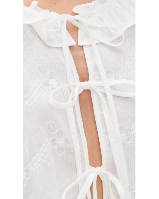 Bailey Rose White Embroidered Top