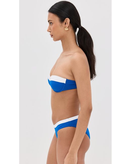 Staud Blue Jo Balconette Bikini Top