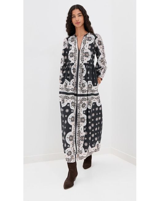 Alix Of Bohemia Black Winifred Bronco Bandana Dress