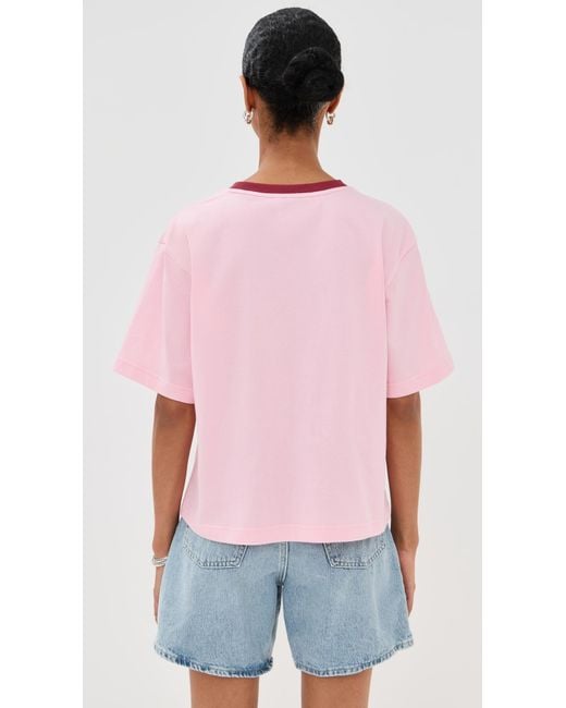 Le Bos Red Rory Ringer Tee