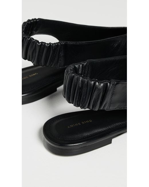 Anine Bing Black Hilda Slingback Flats