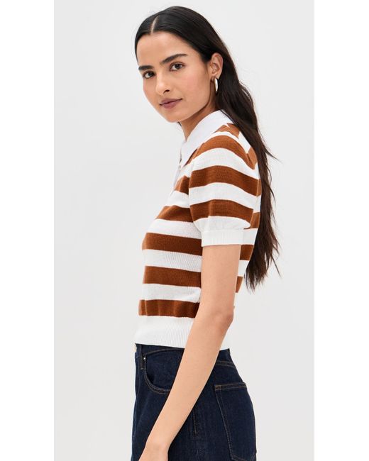 FRAME Red The Bold Stripe Polo