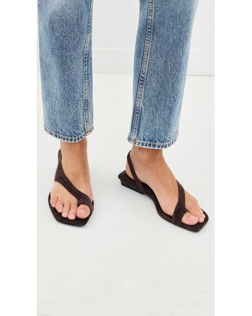 Rag & Bone Black Liv Flat Sandals