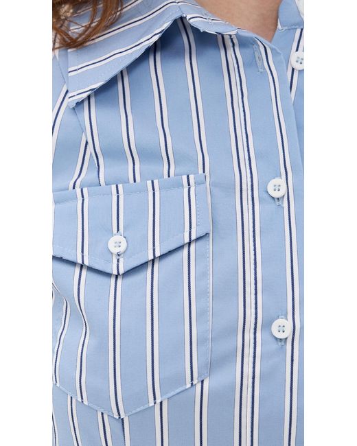 ALIGNE Blue Leyton Stripe Top