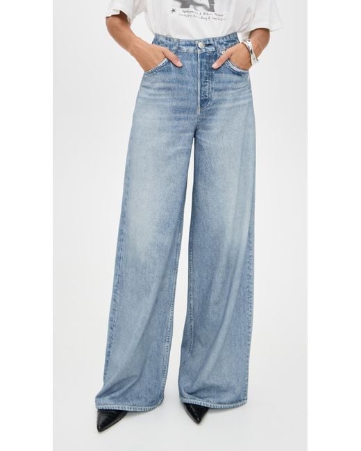 Rag & Bone Blue Miramar Terry Sofie Wide Pants
