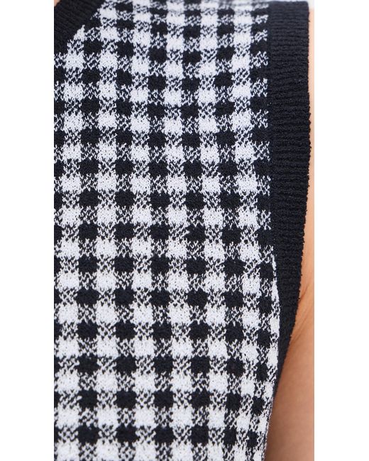 Vince Black Gingham Tank