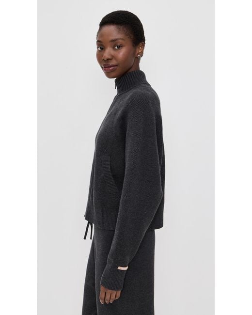 Lunya Blue Cottonsilk Bomber Zip Up