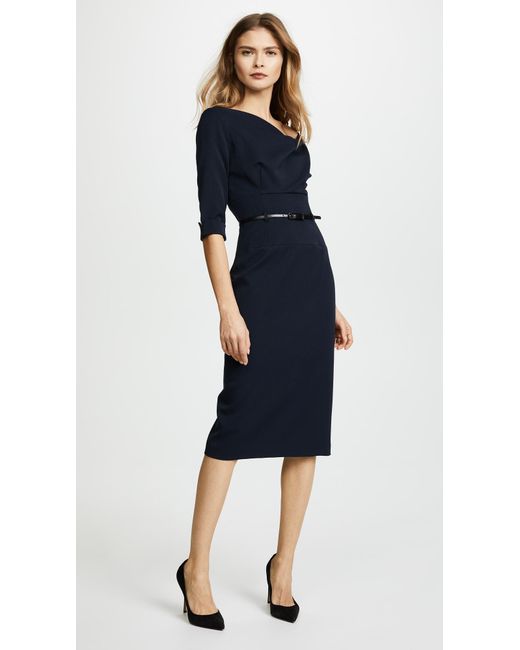 Lyst Black Halo 3 4 Sleeve Jackie O Dress In Save 8 0 Black Halo 3 4 Sleeve Jackie O Dress Lyst