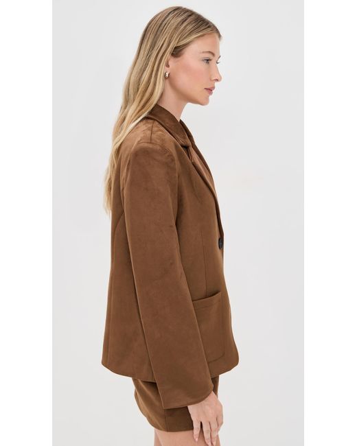 4th & Reckless Brown Ember Faux Suede Blazer
