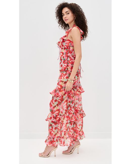 astr the label linnea halter maxi dress Florianne Satin Maxi Dress