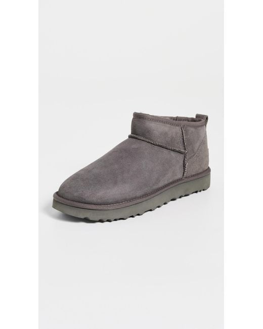 Ugg Gray Classic Ultra Mini Boots