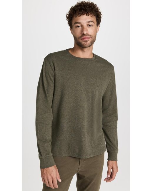 FRAME Green Duo Fold Long Sleeve Crew for men