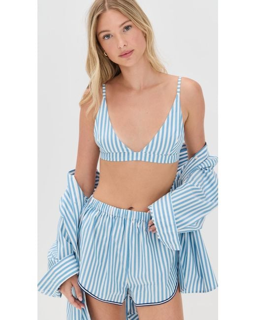 Solid & Striped Blue The Tessa Bralette