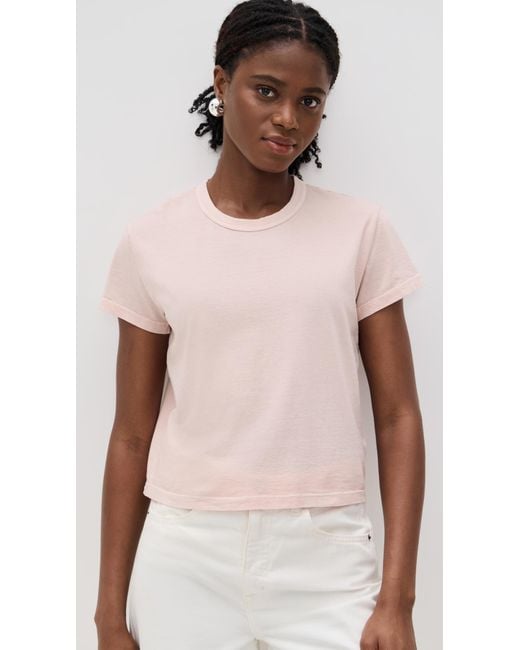 James Perse Multicolor Shrunken Crew Neck Tee