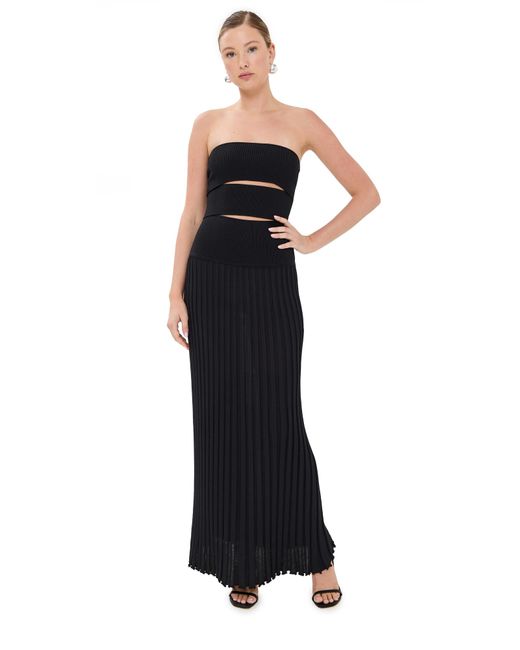 Christopher Esber Black Slash Strapless Dress