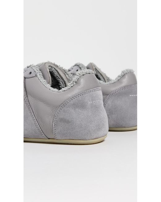 MM6 by Maison Margiela White Leather Sneakers