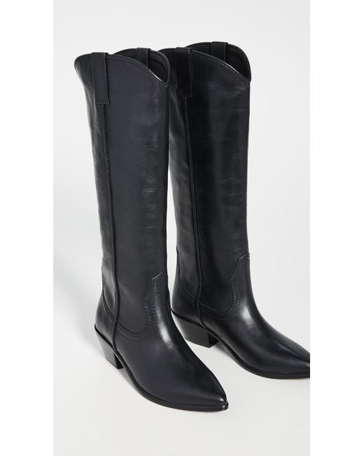 tall black western boots