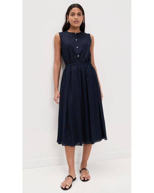 Theory Blue Sleeveless Button Down Shell