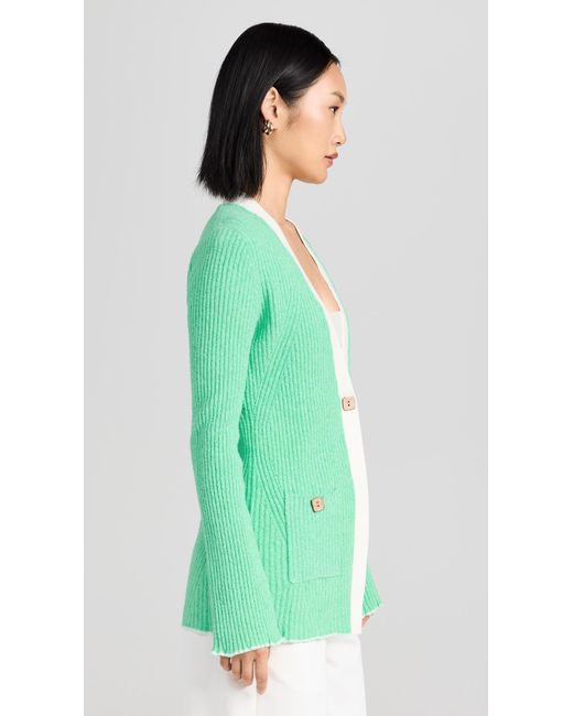 Joos Tricot Green Terry Cardigan