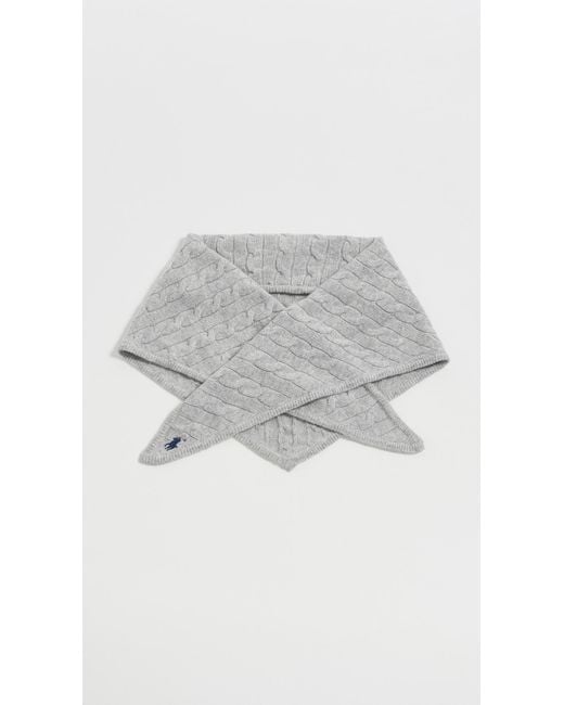 Polo Ralph Lauren Black Cable Triangle Scarf