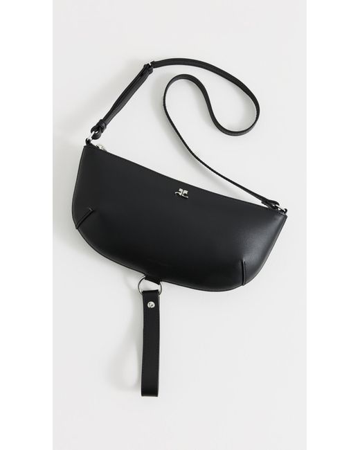 Courreges Black Holy Eclipse Leather Bag